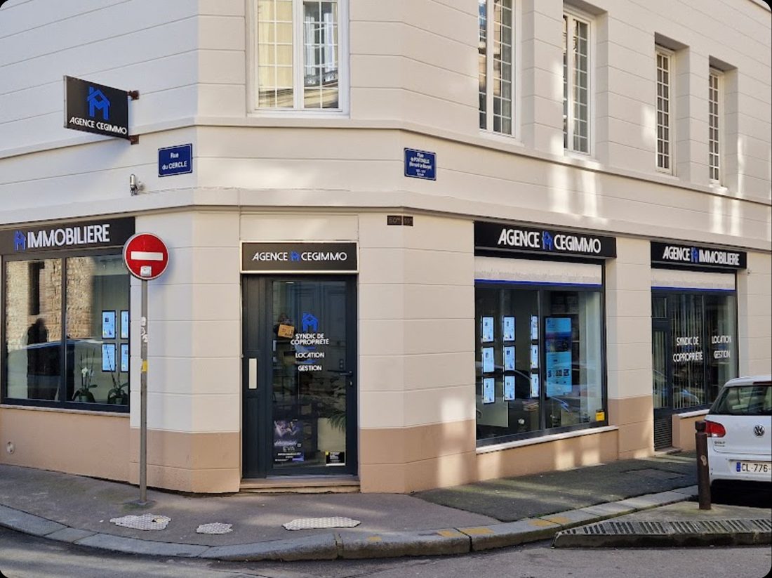 Façade de l'agence CEGIMMO à Rouen